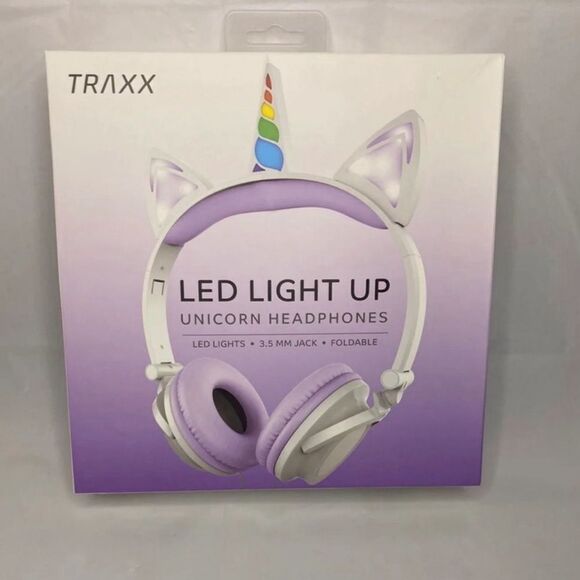 Unicorn light up LED headphone purple - Picture 1 of 4